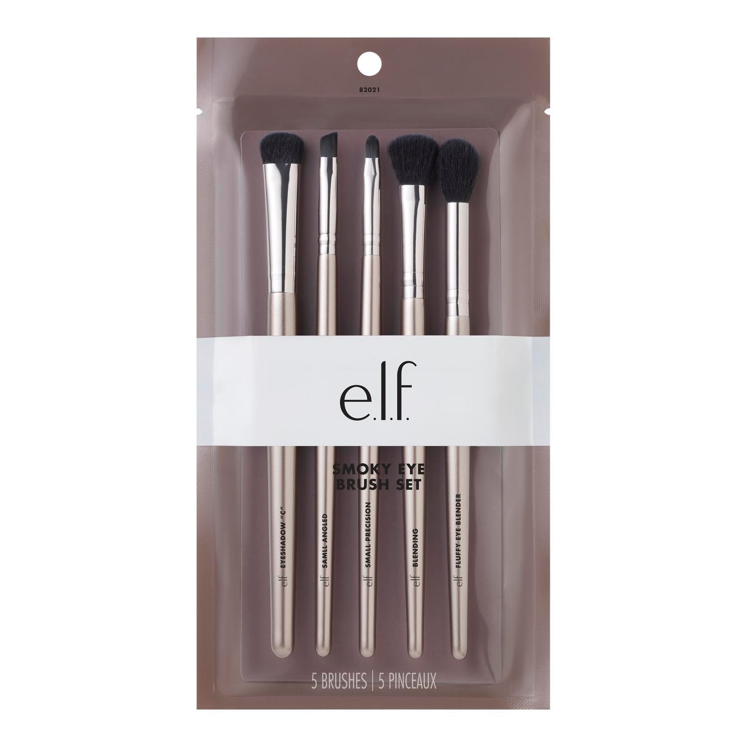 E.L.F. SMOKY EYE BRUSH KIT - 5 PIECE (JUEGO DE 5 BROCHAS DE MAQUILLAJE PARA OJOS AHUMADOS)